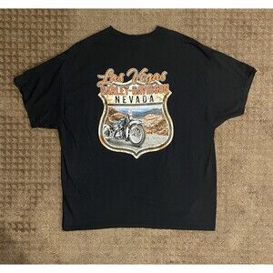 Harley Davidson Las Vegas Nevada Vintage Sign Size 2XL Biker T Shirt